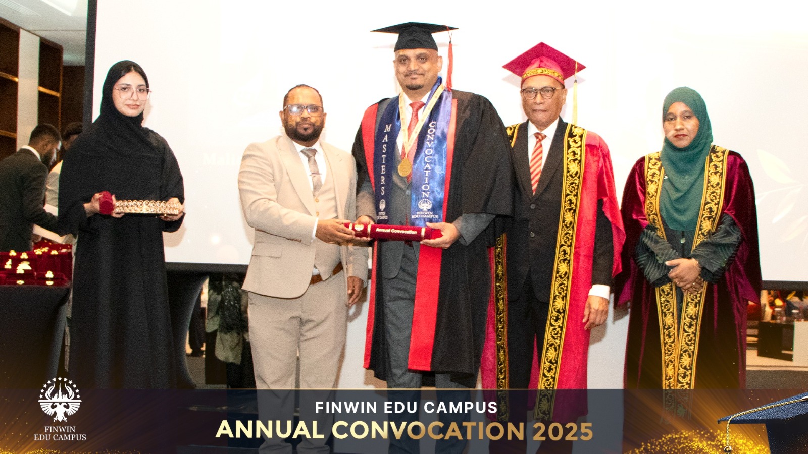 Finwin Convocation 2025 graduate receiving award
