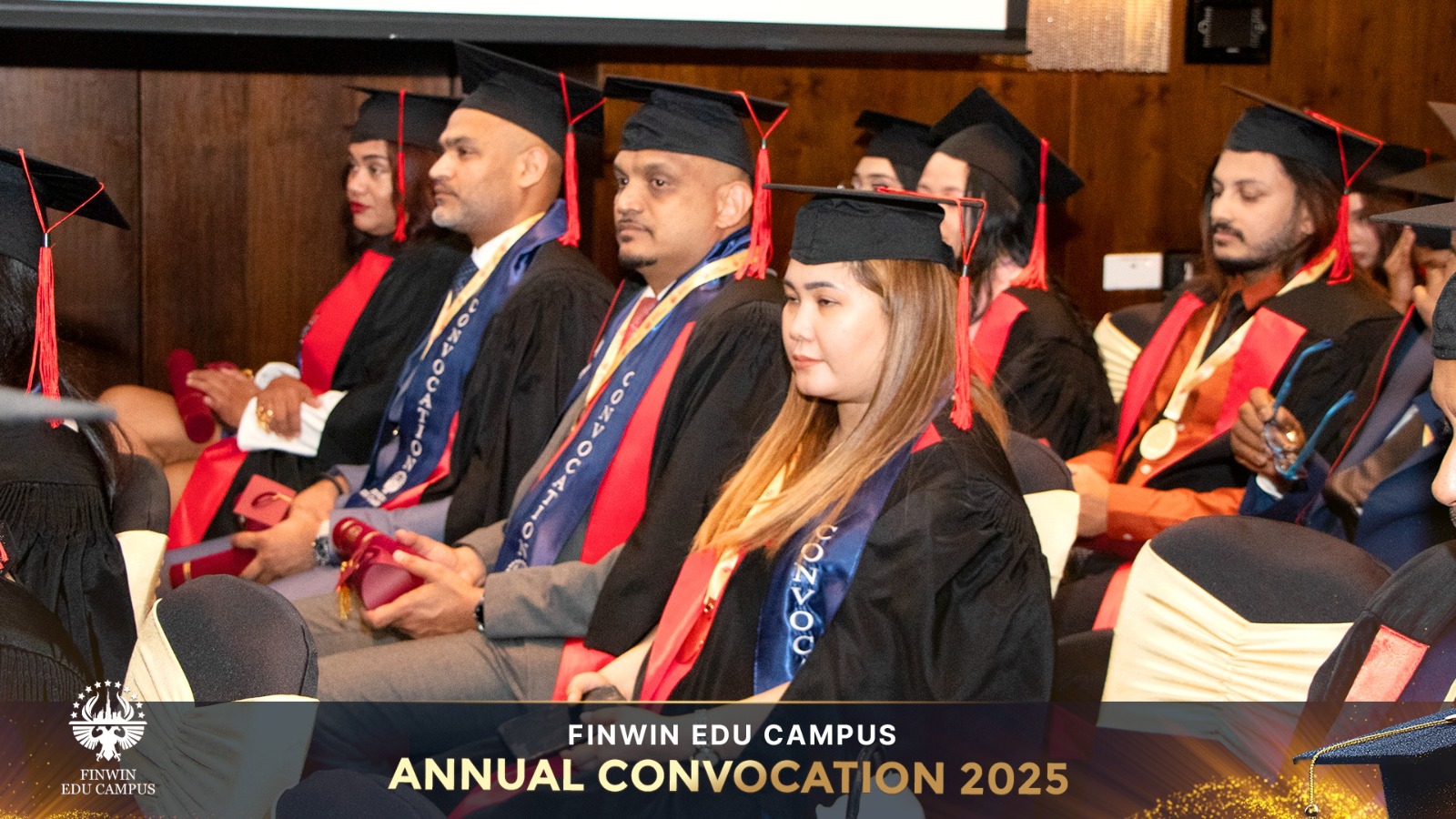 Finwin Convocation 2025 graduates seated at ceremony